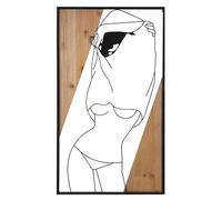 Mauro Ferretti Italian Design Panneau Mural Strip B - Fer et Bois 50 x 2 cm