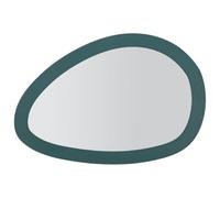 Mauro Ferretti Italian Design Saturno Ottanio Miroir Mural en Fer, Bleu Sarcelle, 71 x 48 cm
