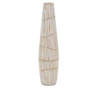 Mauro Ferretti Italian Design Vase en résine Hanoi 68,5 x 17 cm Blanc Wash