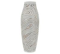 Mauro Ferretti Italian Design Vase en résine OBLIX 50 cm Ø 18,5 White Wash