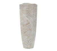 Mauro Ferretti Italian Design Vase en résine Woody Ø 18 x 45 cm White Wash
