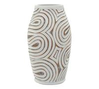 Mauro Ferretti Italian Design Vase résine OBLIX cm Ø 19,5X35 White Wash