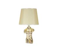 Mauro Ferretti Lampe de chevet Glam Homme céramique avec abat-jour Or 42 cm