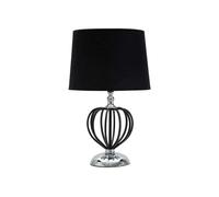 LAMPE A POSER ARGENT FONCE 28X45 CM