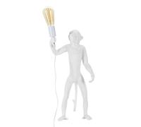 Mauro Ferretti Lampe de table Monkey blanc polyrésine Ø 26 x 34 x 55 cm