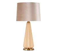 Mauro Ferretti Lampe de table Perly A Verre et tissu Or 68,5 x 36,5 cm