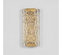 Applique murale en métal doré et verre, 36 x 15 x 10 cm