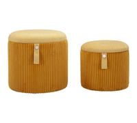 Mauro Ferretti Lot de 2 poufs-coffres - Moutarde