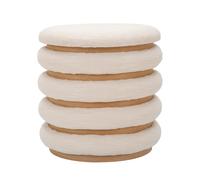 Mauro ferretti Pouf de rangement rond - Beige