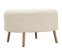 Mauro Ferretti Pouf Goteborg Big cm Ø 83 x 56 cm, MDF, blanc