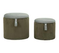 Mauro ferretti Set 2 poufs coffres - Vert