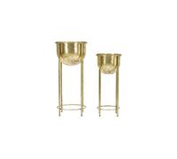 Cache-pot Mauro Ferretti Glam (x2) Doré 27x62-21,5x52 cm