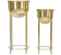 Cache-pot Mauro Ferretti Glam (x2) Doré 27x62-21,5x52 cm