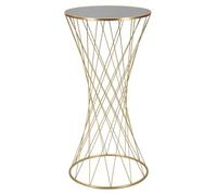 Mauro Ferretti Table basse Tower New Ø 50 x 100 cm en métal doré