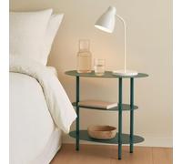 Mauro Ferretti Table de chevet Saturn 3 niveaux métal 49 cm Bleu