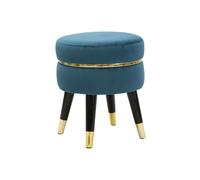 Mauro ferretti Tabouret bas tissu - Bleu