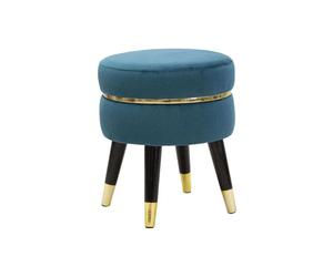 Mauro ferretti Tabouret bas tissu - Bleu