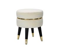 Mauro ferretti Tabouret bas tissu - Crème