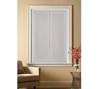 mauro Paire Droite Passe Tringle Vitrage pour fenêtre et Porte Largeur 35/45/50/55/60/65/70/80 voilages prêt-à-Poser-Tissu Effet Lin Blanc naturela- (G - fenêtre 50x135 cm)
