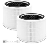 MAUXpIAO Lot de 2 filtres Core 200S RF de remplacement pour purificateur d air LEVOIT Core 200S système de filtration 3 en 1 à charbon actif haute efficacité élimine jusqu à 99.98% de la poussière du