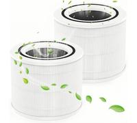 MAUXpIAO Lot de 2 filtres de remplacement Core 300 compatibles avec les purificateurs d’air LEVOIT Core 300 et Core 300S, système de filtration haute efficacité True HEPA 3-en-1, compatible avec la ré