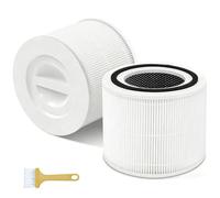 MAUXpIAO Lot de 2 Filtres de Remplacement Core 300 Compatibles avec les Purificateurs d’Air LEVOIT Core 300 et Core 300S, Filtre 3 en 1 HEPA H13 avec Charbon Actif Haute Efficacité, Filtre Core 300-RF