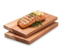 MAVANTO® XXL Planche cèdre Barbecue - Planche à Fumer en cèdre Canadien - Extra ÉPAISSE 30x14x1,5cm Durable et réutilisable (Lot de 2)