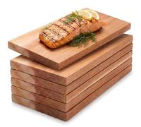 MAVANTO® XXL Planche cèdre Barbecue - Planche à Fumer en cèdre Canadien - Extra ÉPAISSE 30x14x1,5cm Durable et réutilisable (Lot de 6)