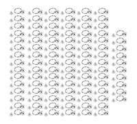 Mavaol 100 ensemble tête ronde Rivet argent Double cercle tirer anneaux cuivre bricolage sans bavure vis clou têtes goujon pour coque de téléphone (8mm)