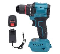 Mavaol Kit de perceuse Li-Ion sans balais, ensemble de perceuse électrique sans fil, torsion 55N, 25 + 1 réglages avec chargeur de batterie, mandrin sans clé 3/8 pouces, lumière