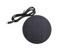 Mavaol Panneau solaire portable étanche 1,2 W en silicium polycristallin avec port de type C pour téléphones portables, banques d'alimentation, lumières LED
