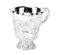 Mavaol - verre à vin rétro en métal, verre décoratif multifonctionnel, calice à vin pour vitrine de Bar (Handle Silver)