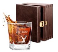 Maverton 250ml Verre à whisky personnalisé pour proches - Cadeaux pour les connaisseurs de whisky - Un cadeau personnalisé de Noël - Cadeau pour famille - Cerf
