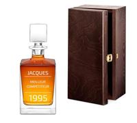 Maverton Carafe à Whisky - Cadeau Personnalisé pour lui - 81 outeille Verre Transparent pour Alcool Scotch Rhum - pour Connaisseur - Idee Cadeau Homme - Cadeaux Anniversaire Homme - compétiteur