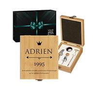 Maverton Coffret du sommelier - Cadeau d'accessoires pour le vin - Set sommelier personnalisé - Pour homme - Coffret gravé pour lui - roi