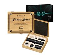 Maverton Coffret du sommelier imprimé - Accessoires pour le vin - Set sommelier personnalisé pour homme - Tire-bouchon automatique pour connoisseur - Pour anniversaire - PERFECTION