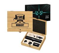 Maverton Coffret du Sommelier Imprimé - Set sommelier Personnalisé avec Accessoires pour Homme - pour Connaisseur - Cadeau Homme - Cadeau Personnalisé - Cadeau Anniversaire Homme - SOUHAITS