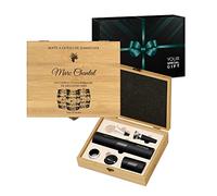 Maverton Coffret du Sommelier Imprimé - Set sommelier Personnalisé avec Accessoires pour Homme - pour Connaisseur - Cadeau Homme - Cadeau Personnalisé - Cadeau Anniversaire Homme - OUTILS