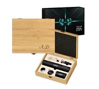 Maverton Coffret du Sommelier Imprimé - Set sommelier Personnalisé avec Accessoires pour Homme - pour Connaisseur - Cadeau Homme - Cadeau Personnalisé - Cadeau Anniversaire Homme - INITIALES