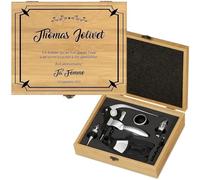 Maverton Coffret du Sommelier Personnalisable pour Homme, Tire Bouchon | Set Sommelier personnalisé, Cadeau pour Chaque Homme, Secret