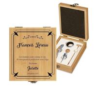 Maverton Coffret sommelier personnalisé, Cadeau d'accessoires pour le vin | Set sommelier personnalisé, Pour homme, Cadeau Noel, Coffret gravé pour lui, Cadeau Noel, secret