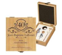 Maverton Coffret sommelier personnalisé, Cadeau d'accessoires pour le vin | Set sommelier personnalisé, Pour homme, Coffret gravé pour lui, bonheur