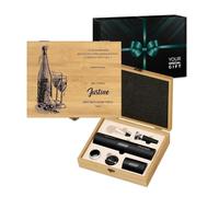 Maverton Ensemble d'accessoires pour vin pour femme, Set a vin personnalisé | Coffret En Bois de Bambou, Boîte personnalisée, Jeu d'Accessoires pour Vin pour elle, Pour anniversaire, BOUTEILLE