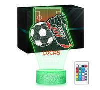 Maverton Lampe de chevet personnalisée foot 3D LED RGB 16 Couleurs - Maillot de l'Équipe Nationale Personnalisé - Football Enfant, Cadeau Garçon 10-12 ans Pour les Fans de Football, Pour les Hommes