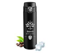 Maverton Mug isotherme personnalisé - Bouteille isotherme 400ml avec gravure pour femme - Mug de voyage en acier inoxydable - pour anniversaire - pour elle/amie/maman - jardin