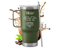 Maverton Mug Isotherme Vert 600ml - Mug Personnalisé en Acier Inoxydable avec Paille et Boite - Cadeau Anniversaire Mariage pour Époux - Idee Cadeau Mari