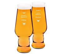 Maverton Paire de Chopes à Bière Personnalisées de 0,4 l - Verres de haute qualité pour couples - Cadeau d’anniversaire pour les amateurs de bière - Mariage