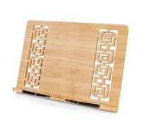 Maverton Pupitre Livre - Support de Lecture pour femme - 24cmx39cm - Bois de bambou - Angle d'inclinaison réglable - Pour des livres de cuisine - Pour Anniversaire - Pour Hommes