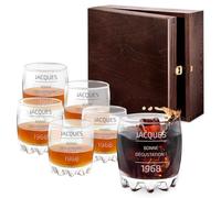 Maverton Set de 6 Verres à whisky personnalisé - Cadeau d’anniversaire - Verres classiques pour les connaisseurs de whisky - Un cadeau personnalisé pour homme - Dégustation