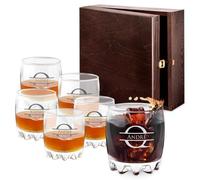 Maverton Set de 6 Verres à whisky personnalisé, Cadeau d’anniversaire | Verres classiques pour les connaisseurs de whisky, Un cadeau personnalisé pour homme, Simple